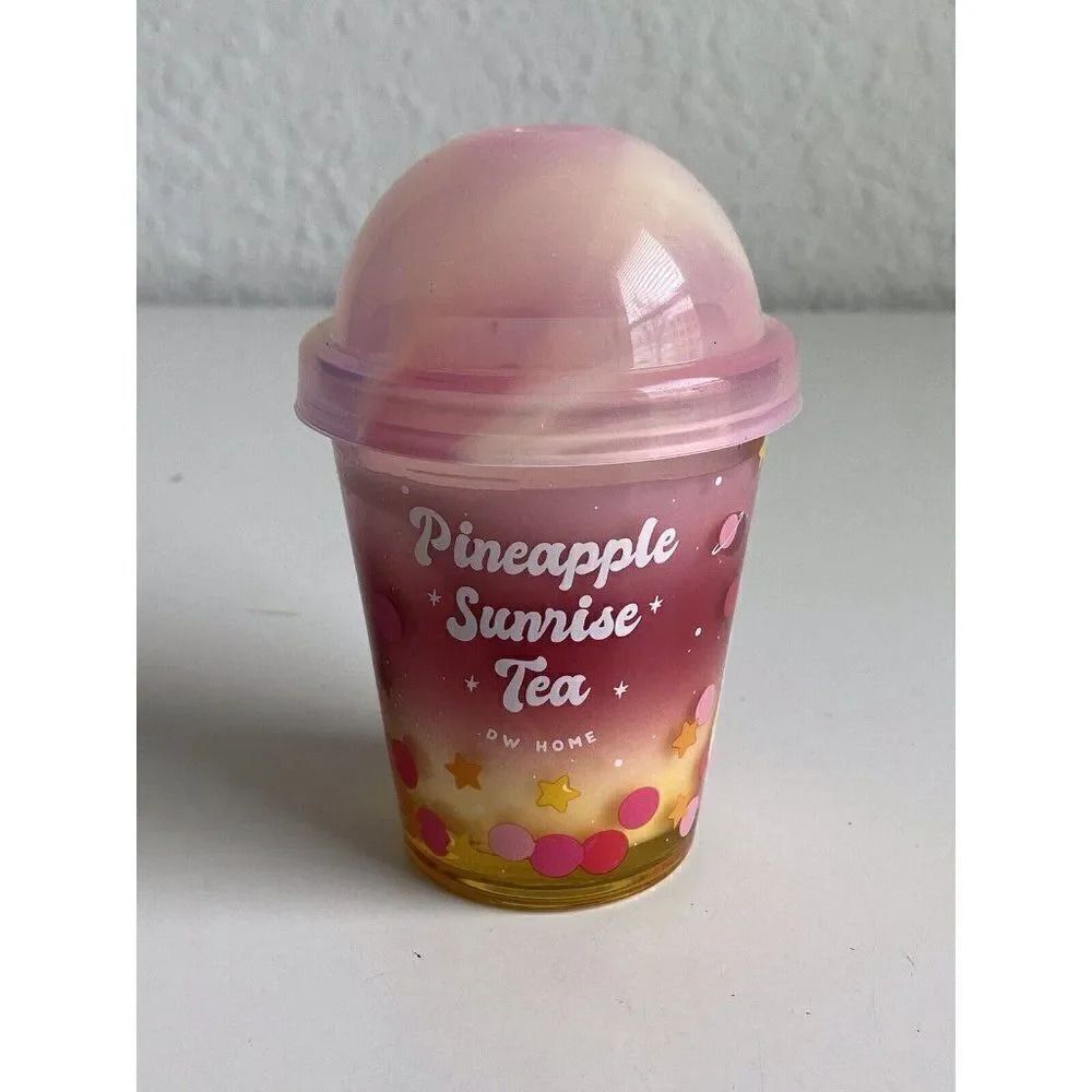 DW Home Pineapple Sunrise Tea Candle Cup 4.3 OZ Richly‎ Scented Mini Single Wick